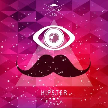 Triangle retro hipster vector background. Stock Illustration