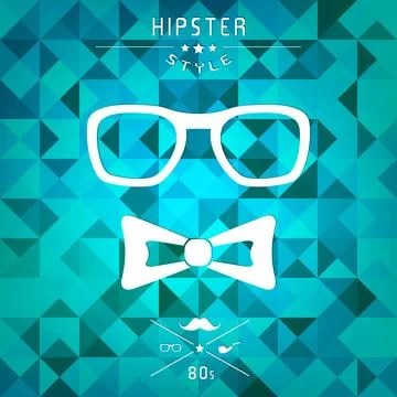 Triangle retro hipster vector background. Stock Illustration