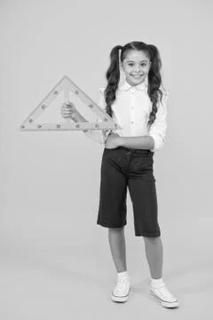 Triangle right angle. Math stem architecture faculty. Measuring equipment. Kid Stock Photos