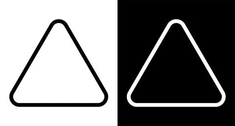 Triangle rounded corners silhouette icon. Triangle shape illustration. Stock Illustration