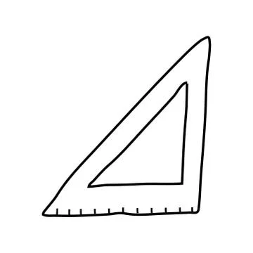 Triangle rule line style icon Stock Illustration