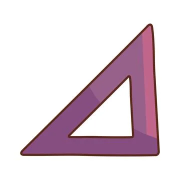 Triangle rule school supply Illustrazione stock