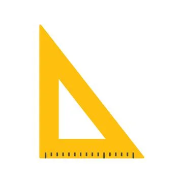 Triangle ruler. Education measure tool. Stock Illustration