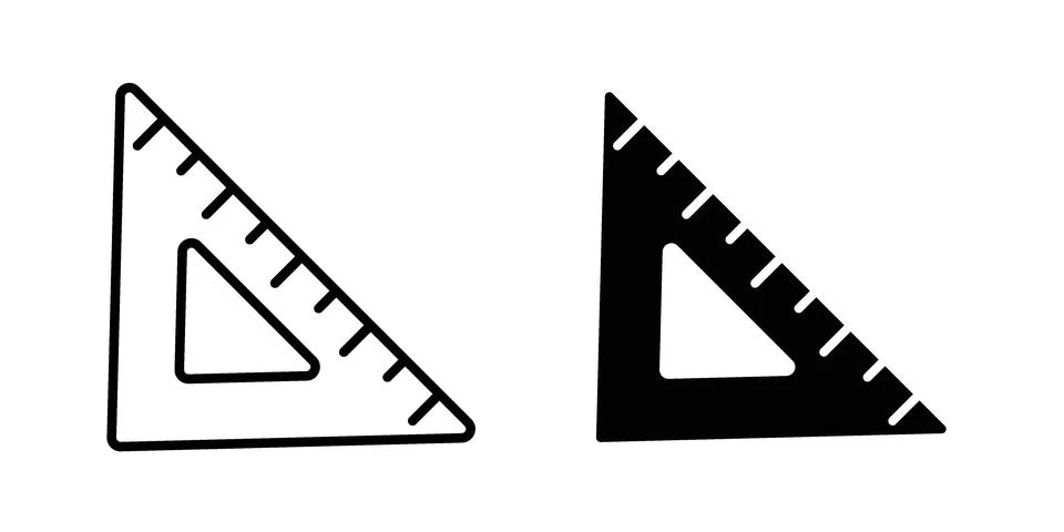 Triangle ruler icon Illustration set. Vector Eps10 for apps Stock Illustration