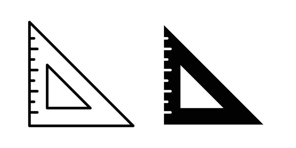 Triangle ruler icon vector editable eps10 イラスト素材
