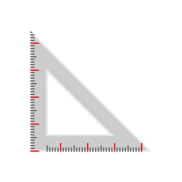 Triangle Ruler Scale Line Gauge Illustration Illustrazione stock