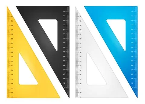 Triangle ruler set Ilustración de archivo