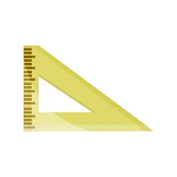 Triangle ruler supply study school education isolated icon Stockillustratie