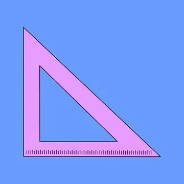 Triangle Ruler Vector for Back to School Design Stockillustratie