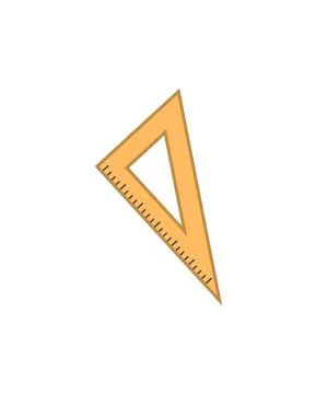 Triangle ruler vector illustration. centimeter device Stock Illustration