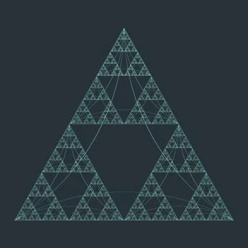 Triangle sacral geometry fractal structure background. Stock-Illustration
