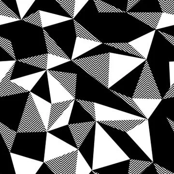 Triangle seamless black and white pattern Illustrazione stock