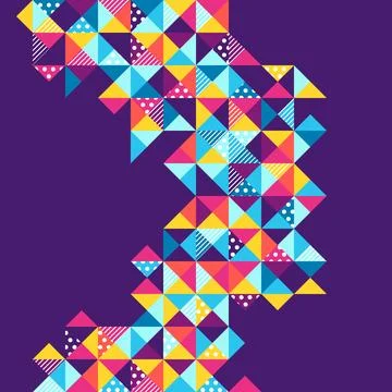 Triangle seamless pattern. Abstract geometric polygonal image. Stock Illustration