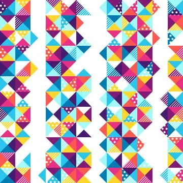 Triangle seamless pattern. Abstract geometric polygonal image. 스톡 일러스트