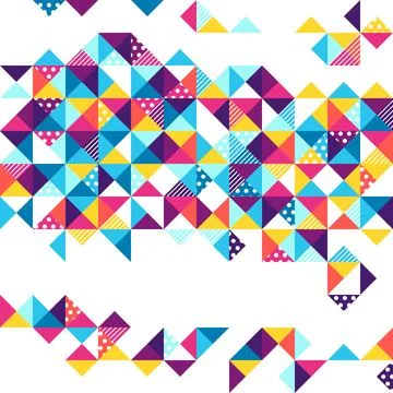 Triangle seamless pattern. Abstract geometric polygonal image. 스톡 일러스트