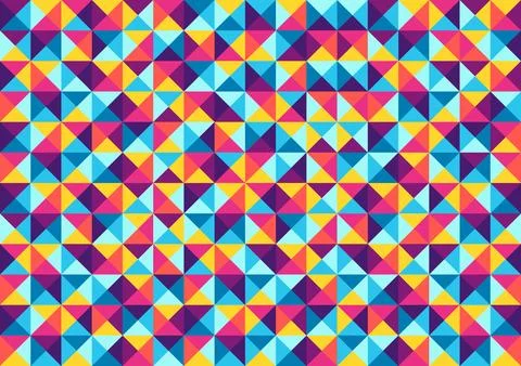 Triangle seamless pattern. Abstract geometric polygonal image. 스톡 일러스트