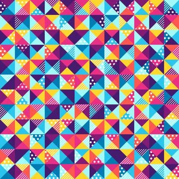 Triangle seamless pattern. Abstract geometric polygonal image. 스톡 일러스트