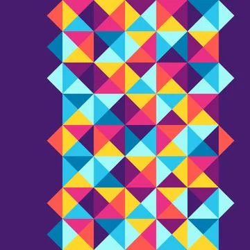 Triangle seamless pattern. Abstract geometric polygonal image. 스톡 일러스트