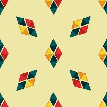 Triangle seamless pattern with bright details Illustrazione stock