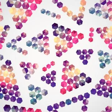 Triangle seamless pattern, geometric background, abstract illustration. geome Stock Illustration