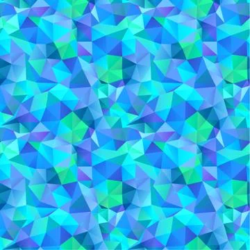 Triangle seamless pattern of geometric shapes. Colorful mosaic b Illustrazione stock