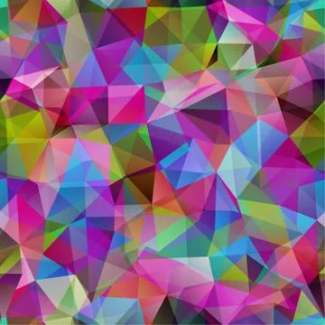 Triangle seamless pattern of geometric shapes. Colorful mosaic b Stock Illustration