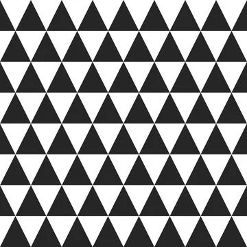 Triangle seamless pattern, monochrome, pyramid shape, vector illustration Stock Illustration