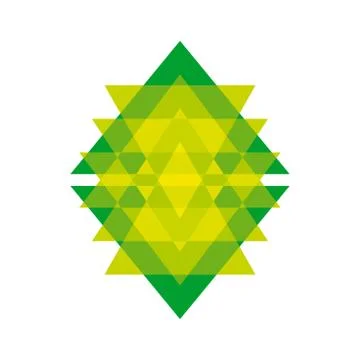 Triangle shape abstract intersection logo. Stock Illustration