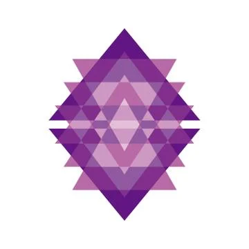 Triangle shape abstract intersection logo. Stock Illustration