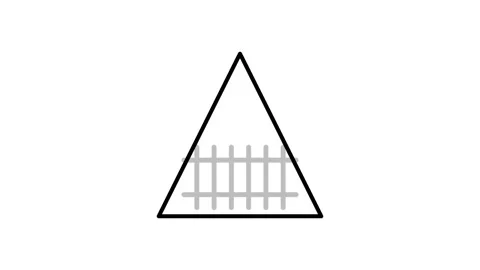 A triangle shape containing a railroad track, symbolizing transportation or.. Stock Footage 333666505