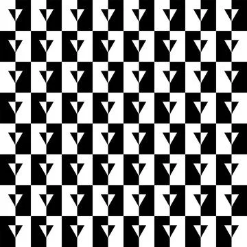 Triangle Shape in Contrast Color, Black White 스톡 일러스트
