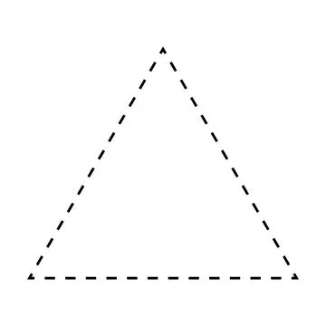 Triangle shape dashed icon vector symbol for creative graphic design ui element Stock Illustration