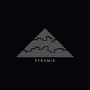 Triangle shape dot logotype Stock Illustration