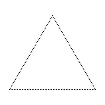 Triangle shape dotted icon vector symbol for creative graphic design ui element Stock Illustration