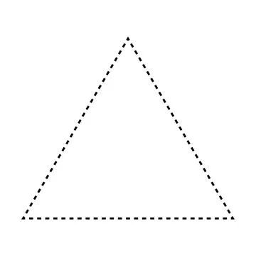 Triangle shape dotted icon vector symbol for creative graphic design ui element Stock Illustration