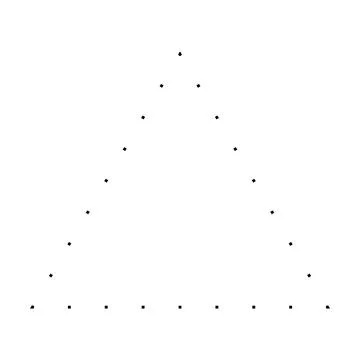 Triangle shape dotted icon vector symbol for creative graphic design ui eleme 스톡 일러스트