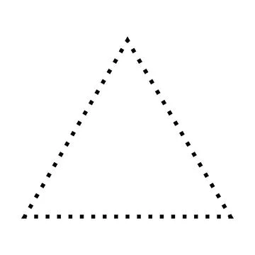 Triangle shape dotted icon vector symbol for creative graphic design ui element Stock Illustration