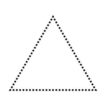 Triangle shape dotted icon vector symbol for creative graphic design ui eleme Stock Illustration