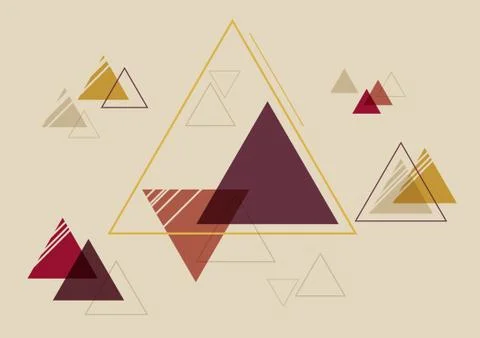 Triangle shape geometric vintage background Stock Illustration