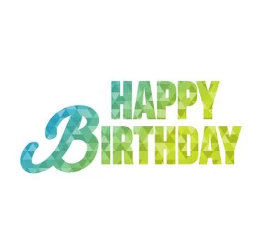 Triangle shape happy birthday text pattern Illustrazione stock