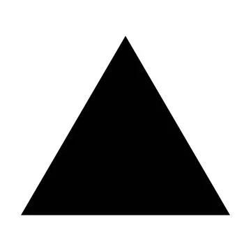 Triangle shape icon vector symbol for creative graphic design ui element Stock Illustration