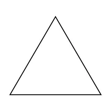 Triangle shape icon vector symbol outline stroke for creative graphic design  Stockillustratie