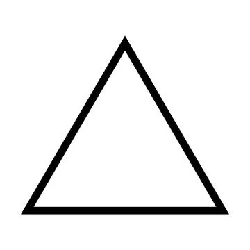Triangle shape icon vector symbol outline stroke for creative graphic design  Stockillustratie