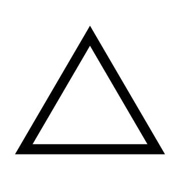 Triangle shape icon vector symbol outline stroke for creative graphic design  Stock Illustration