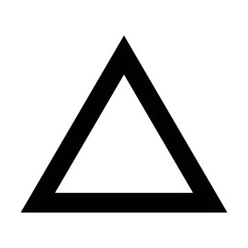 Triangle shape icon vector symbol outline stroke for creative graphic design  Stock Illustration