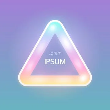 Triangle Shape LED Lamp RGB Color Icon Stock Illustration