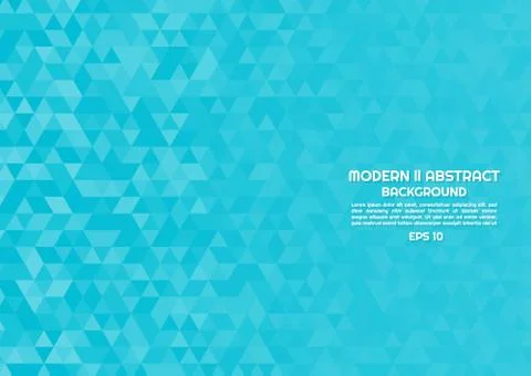 Triangle shape pattern background modern abstract design color cyan bright wi Stock Illustration