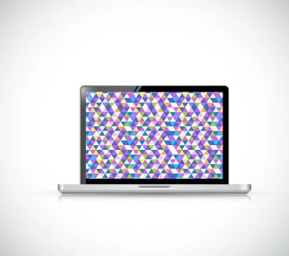 Triangle shape pattern computer background Illustrazione stock