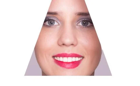Triangle shape portrait. Stock Photos