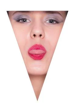 Triangle shape portrait. Stock Photos